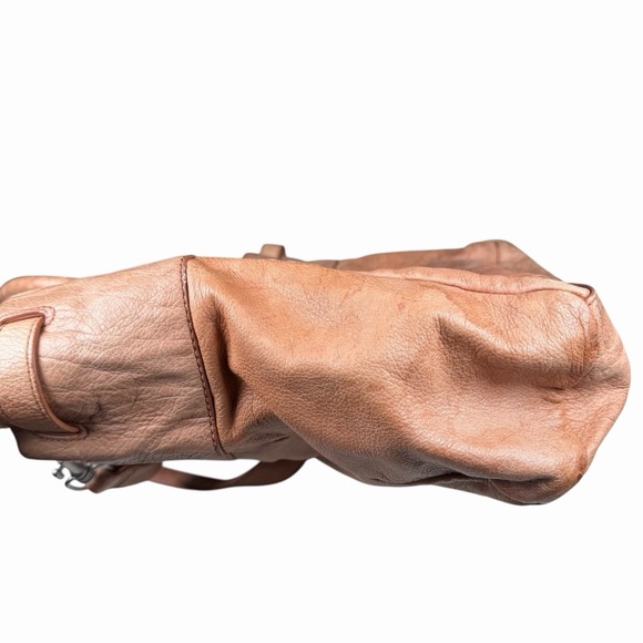 LIEBESKIND Women's Brown Large Leather Shoulder Handbag Bag w Detachable Strap - Picture 6 of 12